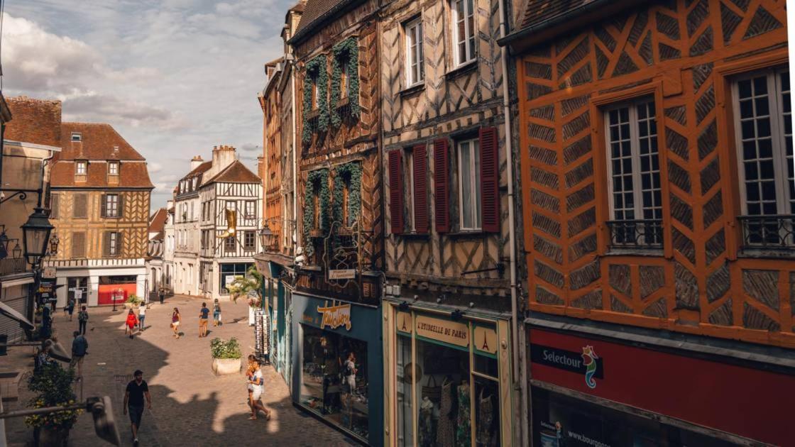 Charme Plein Coeur Auxerre - Parking Prive Apartment Luaran gambar